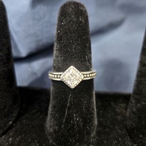 .925 Sterling silver & CZ ring
